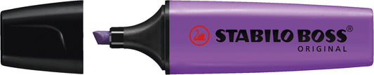Stabilo Boss 70 Rotulador Marcador Fluorescente - Trazo entre 2 y 5mm - Recargable - Tinta con Base de Agua - Color Violeta Fluorescente - Cantidad: 10
