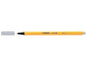 Stabilo Point 88 Rotulador de Punta Fina de Fibra - Trazo de 0.4 mm - Tinta con Base de Agua - Color Gris - Cantidad: 10