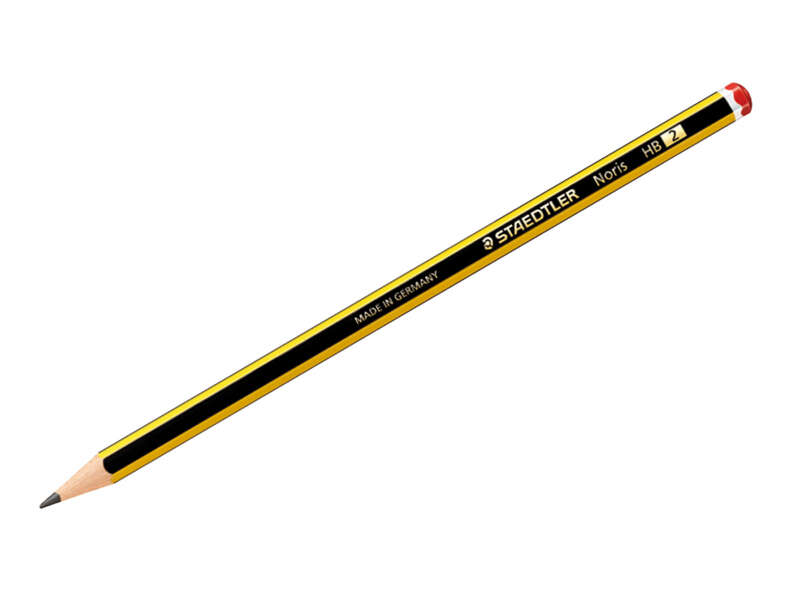 Staedtler Noris 120-2 Lapiz de Grafito Hexagonal HB - Mina Ultrarresistente de 2mm - Madera de Bosques Sostenibles - Cantidad: 12