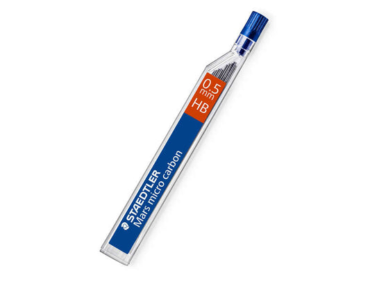 Staedtler Mars Micro Minas para Portaminas 0.5mm HB - Fuertes y Duraderas - Sin PVC - Apta para la Mayoria de Portaminas - Cantidad: 12