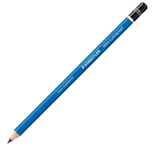 Staedtler Mars Lumograph 100 Lapiz de Grafito Hexagonal - Mina 3B Ultrarresistente de 2.5mm - Madera de Bosques Sostenibles - Caja de 12 ud - Cantidad: 12