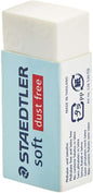 Staedtler Soft 526 S30 Goma de Borrar - Plastico - Maxima Limpieza - Faja Protectora - No Decolora el Papel - Color Blanco - Cantidad: 30