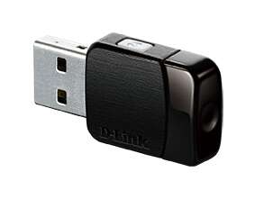 D-Link Adaptador USB WiFi Inalambrico AC600 - Hasta 433Mbps - MU-MIMO - WPS