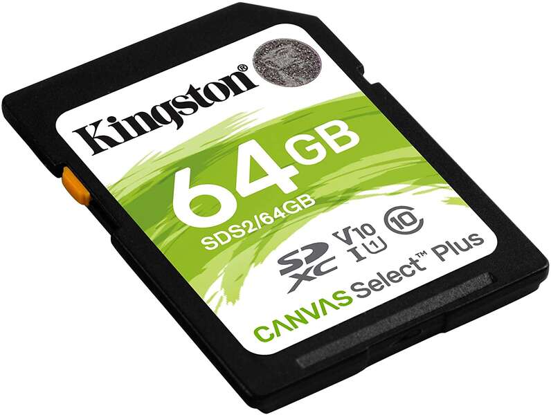 Kingston Tarjeta SDXC 64GB UHS-I Clase 10 100MB/s Canvas Select Plus