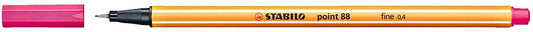 Stabilo Point 88 Rotulador de Punta Fina de Fibra - Trazo de 0.4 mm - Tinta con Base de Agua - Color Rosa - Cantidad: 10