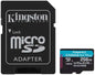 Kingston Tarjeta Micro SDXC 256GB UHS-I U3 V30 Clase 10 170MB/s Canvas Go Plus con Adaptador