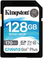Kingston Tarjeta SDXC 128GB UHS-I U3 V30 Clase 10 170MB/s Canvas Go Plus