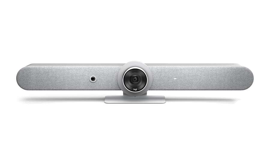 Logitech Rally Bar Sistema de Videoconferencias Ultra HD 4K PTZ WiFi - Todo en Uno - Campo Visual 90º - USB-A, USB-C, HDMI, RJ45 - Mando a Distancia - Color Blanco