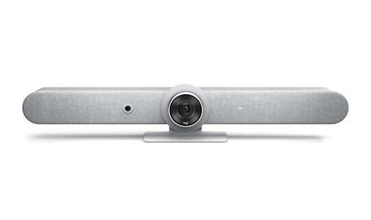 Logitech Rally Bar Sistema de Videoconferencias Ultra HD 4K PTZ WiFi - Todo en Uno - Campo Visual 90º - USB-A, USB-C, HDMI, RJ45 - Mando a Distancia - Color Blanco