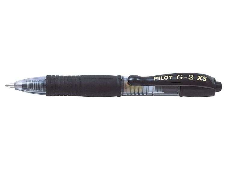 Pilot Boligrafo de Gel G2 Pixie XS Retractil - Punta de Bola Redonda 0.7mm - Trazo 0.32mm - Grip Ergonomico - Color Negro - Cantidad: 12