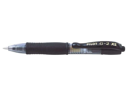 Pilot Boligrafo de Gel G2 Pixie XS Retractil - Punta de Bola Redonda 0.7mm - Trazo 0.32mm - Grip Ergonomico - Color Negro - Cantidad: 12