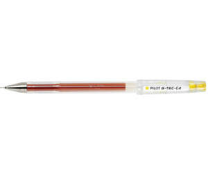 Pilot Boligrafo de Gel G-Tec C4 - Extra Fino - Recargable - Punta de Bola 0.4mm - Trazo 0.2mm - Color Amarillo - Cantidad: 12