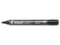 Pilot Rotulador Permanente 100 - Punta Fina de Bala 4,5mm - Trazo 1mm - Color Negro - Cantidad: 12