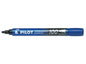 Pilot Rotulador Permanente 100 - Punta Fina de Bala 4,5mm - Trazo 1mm - Color Azul - Cantidad: 12