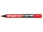 Pilot Rotulador Permanente 100 - Punta de Bala 4,5mm - Trazo 1mm - Color Rojo - Cantidad: 12