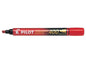 Pilot Rotulador Permanente 400 - Punta Biselada 4,5mm - Trazo 4mm - Color Rojo