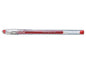 Pilot Boligrafo de Gel G1 - Recargable - Punta de Bola 0.5mm - Trazo 0.3mm - Cuerpo Transparente - Color Rojo - Cantidad: 12