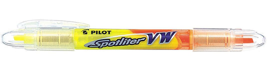 Pilot Rotulador Marcador Spotliter VW - Dos Colores - Fabricado a partir de Plastico Reciclado - Punta Biselada 3.60mm - Trazo de 3.30mm - Color Amarillo/Naranja - Cantidad: 12
