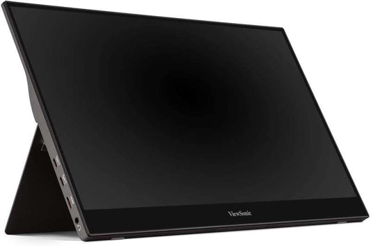 ViewSonic Monitor Tactil LED 15.6" IPS Full HD 1080p - 10 Puntos de Contacto - Respuesta 6.5ms - Altavoces 1.6W - Angulo de Vision 178º - USB-C, Mini HDMI - Modo Eco - Color Negro