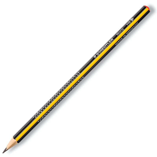 Staedtler Noris 183 Lapiz de Grafito Triangular - Mina HB Ultrarresistente de 2mm - Madera de Bosques Sostenibles - Cantidad: 12