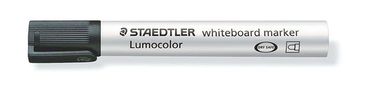 Staedtler Lumocolor 351 Rotulador para Pizarra - Punta Redonda - Trazo 2mm - Capuchon con Clip - Color Negro - Cantidad: 10