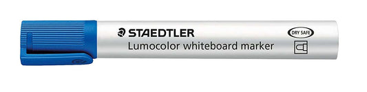 Staedtler Lumocolor 351 Rotulador para Pizarra - Punta Redonda - Trazo 2mm - Capuchon con Clip - Color Azul - Cantidad: 10