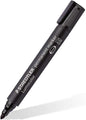 Staedtler Lumocolor 352 Rotulador Permanente - Punta Redonda - Trazo 2mm Aprox - Capuchon con Clip - Secado Rapido - Color Negro - Cantidad: 10