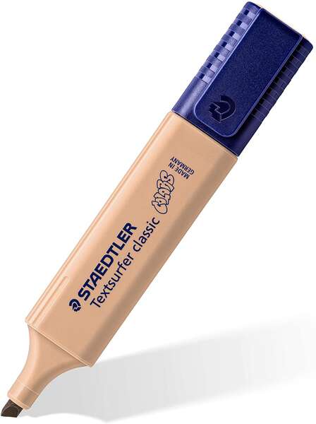 Staedtler Textsurfer Classic 364 Vintage Marcador Fluorescente - Punta Biselada - Trazo entre 1 - 5mm - Tinta con Base de Agua - Color Arena - Cantidad: 10