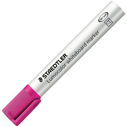 Staedtler Lumocolor 351 Rotulador para Pizarra - Punta Redonda - Trazo 2mm - Capuchon con Clip - Color Rosa - Cantidad: 10