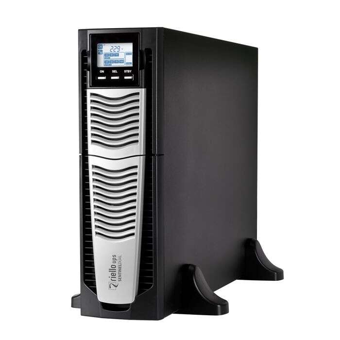 Riello UPS Sentinel Dual High Power SAI 8000VA 8000W - 2x IEC 320 C13, 3x IEC 320 C19, USB - Montaje en Rack 3U / Externo