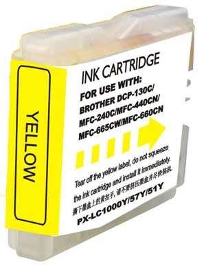 Brother LC1000XL/LC970XL Amarillo Cartucho de Tinta Generico