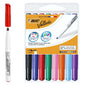 Bic Velleda 1741 Pack de 8 Rotuladores para Pizarra - Punta Media - Trazo de 1.4mm - Borrado Optimo - Colores Surtidos