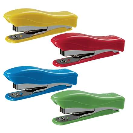 Petrus 200 Liliput Grapadora + 1 Caja de 1.000 Grapas 23/6 - Hasta 12 Hojas - Grapas 23/6 - Grapado Cerrado y Clavado - Colores Surtidos - Cantidad: 10