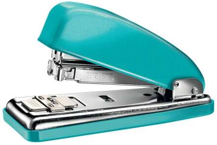 Petrus 226 Grapadora Metalica - Hasta 30 Hojas - Grapado Cerrado, Abierto y Clavado - Color Turquesa Metalizado