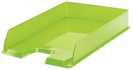 Esselte Europost Bandeja Portadocumentos - Plastico Transparente - Formato Vertical - A4 - Color Verde Transparente - Cantidad: 10