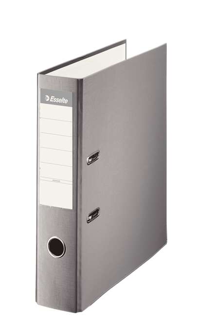 Esselte Archivador de Palanca - Formato Folio - Lomo 75mm - Capacidad para 500 Hojas - Color Gris - Cantidad: 10