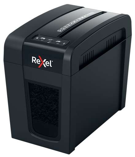 Rexel Secure X6-SL Whisper-Shred Destructora de Papel Manual Corte en Particulas P-4 - Destruye hasta 6 Hojas a la Vez - Tecnologia de Bajo Ruido Whisper-Shred ? - Capacidad de la Papelera 10L - Color Negro