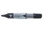 Pilot V-Board Master Begreen Rotulador para Pizarra Blanca - Punta Redonda 6mm - Trazo 2.3mm - 91% Plastico Reciclado - Recargable - Color Negro - Cantidad: 10