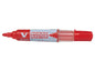 Pilot V-Board Master Begreen Rotulador para Pizarra Blanca - Punta Redonda 6mm - Trazo 2.3mm - 91% Plastico Reciclado - Recargable - Color Rojo - Cantidad: 10
