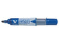 Pilot V-Board Master Begreen Rotulador para Pizarra Blanca - Punta Redonda 6mm - Trazo 2.3mm - 91% Plastico Reciclado - Recargable - Color Azul - Cantidad: 10