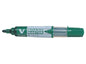 Pilot V-Board Master Begreen Rotulador para Pizarra Blanca - Punta Redonda 6mm - Trazo 2.3mm - 91% Plastico Reciclado - Recargable - Color Verde - Cantidad: 10