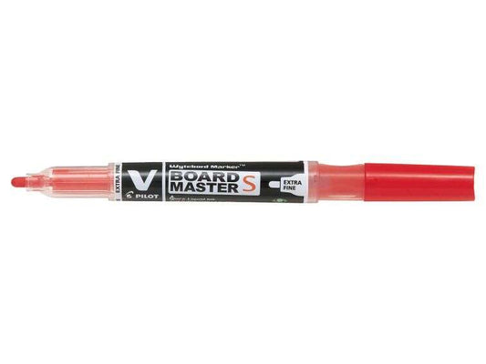 Pilot V-Board Master S Begreen Rotulador para Pizarra Blanca - Punta Redonda 3.5mm - Trazo 1.3mm - 80% Plastico Reciclado - Recargable - Color Rojo - Cantidad: 10