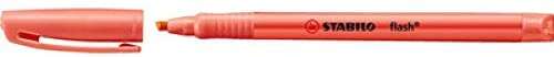 Stabilo Flash Marcador Fluorescente - Tamaño Bolsillo - Trazo de 1 y 3.5mm - Tinta con Base de Agua - Color Rojo - Cantidad: 10