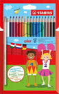 Stabilo Color Pack de 18 Lapices de Colores - Mina de 2.5mm - Ideal para el Colegio - Colores Surtidos
