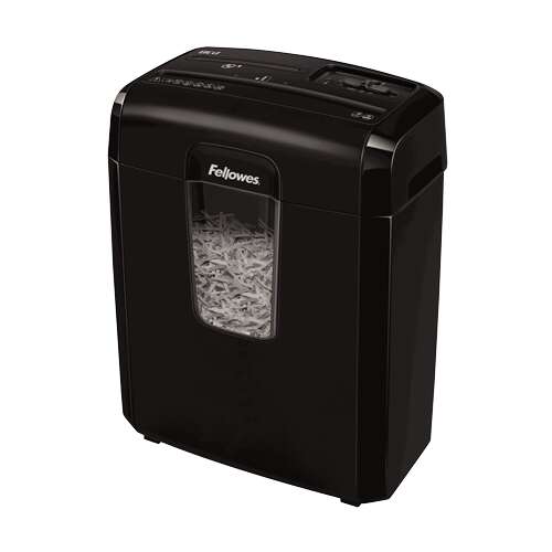 Fellowes 8Cd Destructora de Papel Manual 14L - Corte en Particulas - Destruye hasta 8 Hojas - Bloqueo de Seguridad - Destruye Clips, Grapas, Tarjetas de Credito y Cds - Color Negro