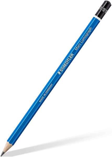 Staedtler Mars Lumograph 100 Lapiz de Grafito Hexagonal - Mina 4B - Resistencia a la Rotura - Madera de Bosques Sostenibles - Cantidad: 12