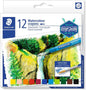 Staedtler Crayones Acuarelables 223 Pack de 12 Lapices de Cera - Facil de Mezclar - Extremadamente Opacos - Colores Surtidos