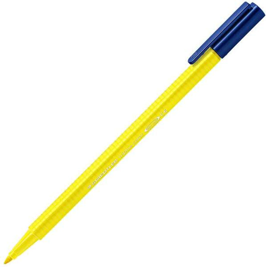 Staedtler Triplus Color 323 Rotulador de Punta Fina - Trazo 1mm Aprox - Tinta Base de Agua - Color Amarillo Claro - Cantidad: 10