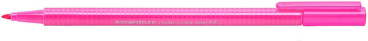 Staedtler Triplus Color 323 Rotulador de Punta Fina - Trazo 1mm Aprox - Tinta Base de Agua - Color Rosa Neon - Cantidad: 10