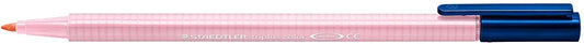 Staedtler Triplus Color 323 Rotulador de Punta Fina - Trazo 1mm Aprox - Tinta Base de Agua - Color Rosa Claro - Cantidad: 10